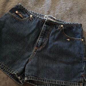 Blue Asphalt Dark Wash Jean Shorts